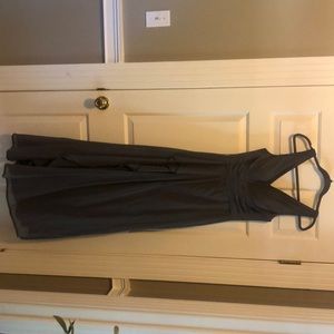 Azazie grey formal dress